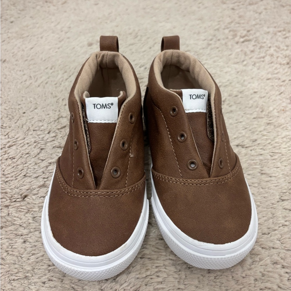 TOMS Kids Brown Slip-On Sneakers